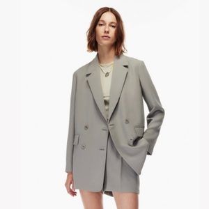 Aritzia Wilfred Light Grey Cherelle Blazer